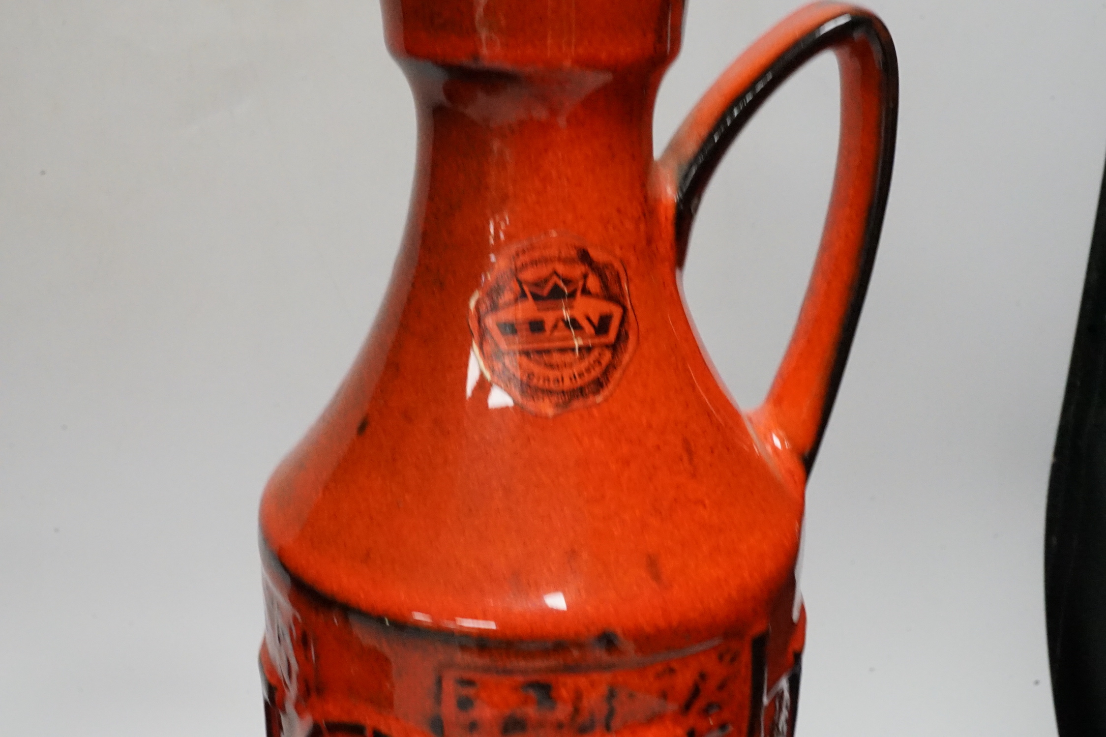 A set of four mid 20th century West German Bay Keramik pots, tallest 35cm